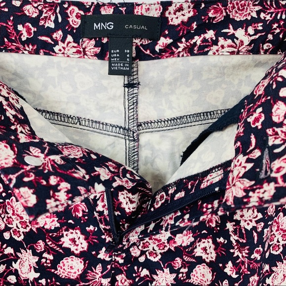 MNG Mango / Blue Pink Floral Pants - Picture 5 of 6